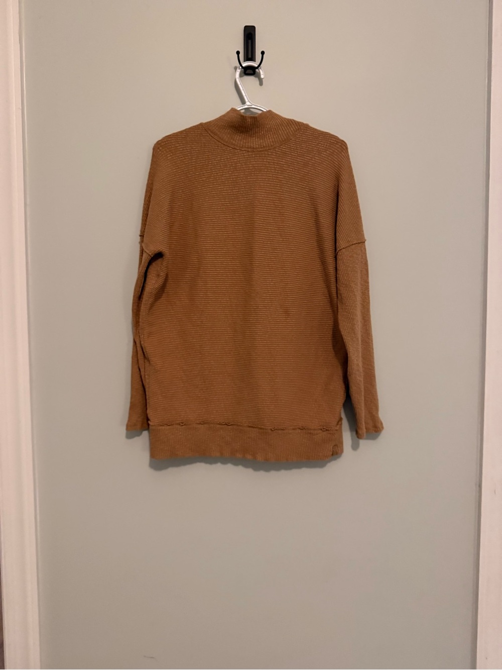 We The Free Ribbed Turtleneck Sweater in Camel Brown